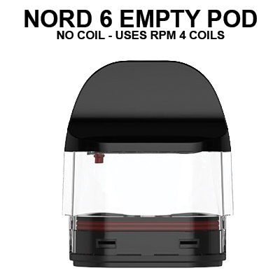 Smok Nord 6 Pod Replacement Cartridge No Coil