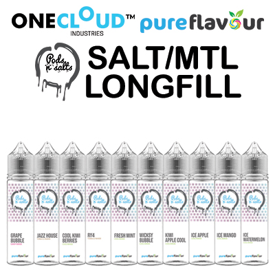 Local - Pods n Salts Cool Kiwi Berries MTL/Salt Longfill Pure Flavour 60ml