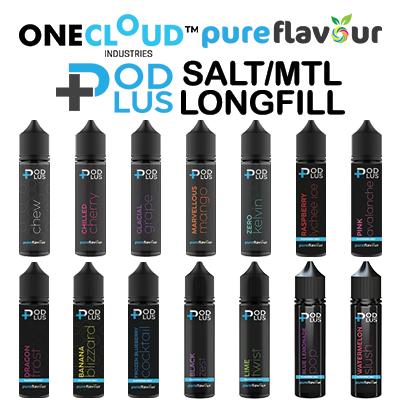 Local - One Cloud Pod Plus Glacial Grape MTL/Salt Longfill Pure Flavour 60ml