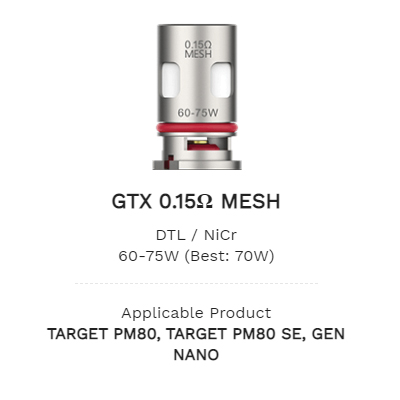 Vaporesso GTX Mesh Coil - 0.15ohm